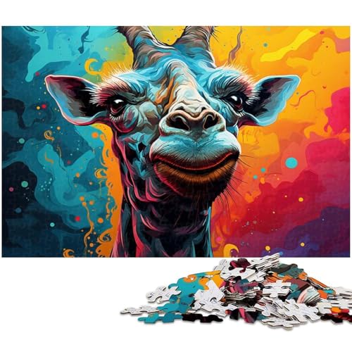 Puzzle für Erwachsene 1000 Teile süße Giraffe Papierpuzzle – Lernspielzeug Familienspiele 1000 Teile (38 x 26 cm) von zouxangzz