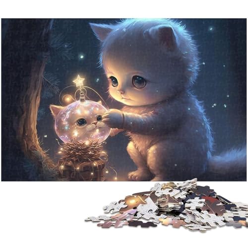Puzzle für Erwachsene 1000 Teile süßes Katzen Puzzle EIN Kunstwerk für Teenager ab 14 Jahren (Größe 75 x 50 cm) von zouxangzz