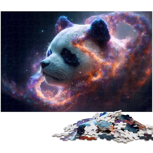 Puzzle für Erwachsene 1000 Teile süßes Panda Tier Holzpuzzle lustiges Geschenk (Größe 75 x 50 cm) von zouxangzz
