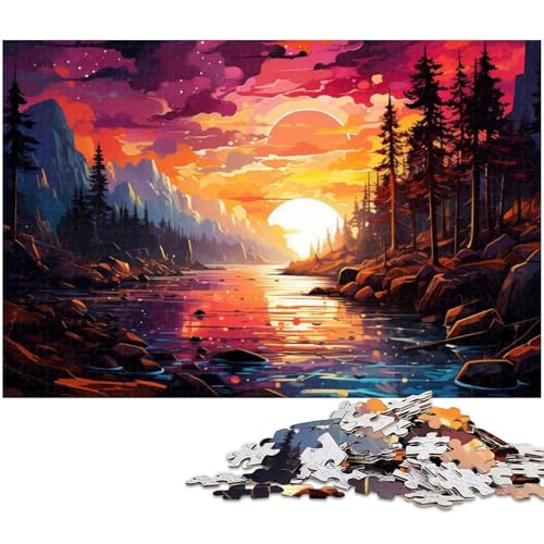 Puzzle für Erwachsene 1000 Teile wunderschöne Landschaft Puzzle Spielzeug einzigartige Heimdekoration und Geschenke geeignet für Teenager ab 14 Jahren 1000 Teile (38 x 26 cm) von zouxangzz