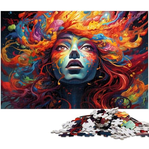 Puzzle für Erwachsene 1000 Teile wunderschöne psychedelische Kunst Puzzles für Holzpuzzles pädagogisches Spielzeug zum Stressabbau 1000 Teile (75 x 50 cm) von zouxangzz