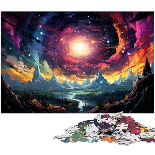 Puzzle für Erwachsene 1000 Teile wunderschönes farbenfrohes Planet City Puzzle für Erwachsene Holzpuzzle Heimdekoration 1000 Teile (75 x 50 cm) von zouxangzz