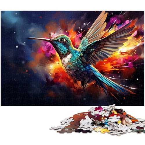 Puzzle für Erwachsene 1000 psychedelische Bunte Kolibri Puzzles für Erwachsene und Kinder Holzpuzzle Lernspielzeug 1000 Teile (75 x 50 cm) von zouxangzz