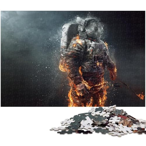 Puzzle für Erwachsene 1000 teiliges Astronauten Puzzle für Erwachsene Holzspiele für die ganze Familie Weihnachts und Geburtstagsgeschenke (Größe 75 x 50 cm) von zouxangzz