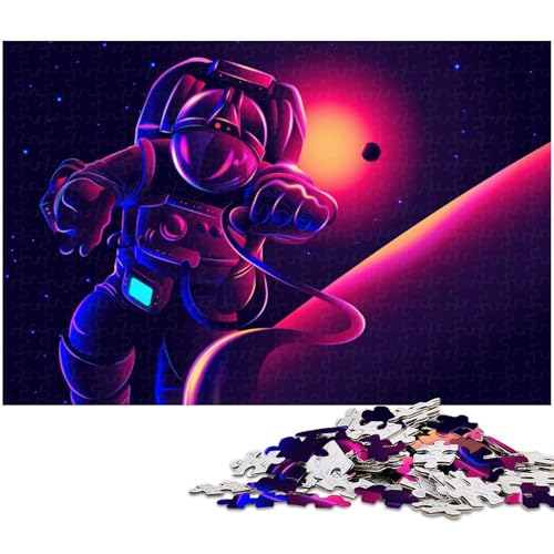 Puzzle für Erwachsene 1000 teiliges Astronauten im Orbit Puzzle für Erwachsene Holzspiele für die ganze Familie Weihnachts und Geburtstagsgeschenke (Größe 75 x 50 cm) von zouxangzz