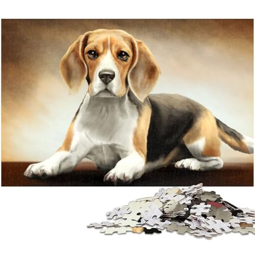 Puzzle für Erwachsene 1000 teiliges Beagle Puzzle für Erwachsene Holzspiele für die ganze Familie Weihnachts und Geburtstagsgeschenke (Größe 75 x 50 cm) von zouxangzz