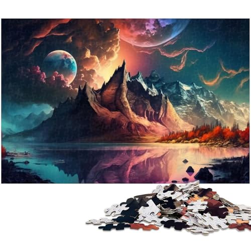 Puzzle für Erwachsene 1000 teiliges Fantasielandschaftspuzzle für Erwachsene Holzspiele für die ganze Familie Weihnachts und Geburtstagsgeschenke (Größe 75 x 50 cm) von zouxangzz