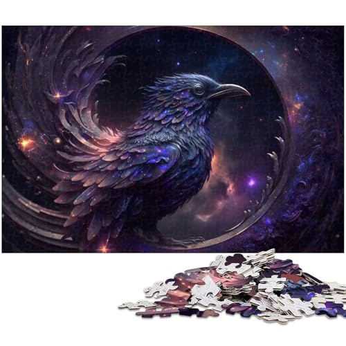 Puzzle für Erwachsene 1000 teiliges Holzpuzzle „Krähe – Lernspielzeug für die ganze Familie (Größe 75 x 50 cm) von zouxangzz
