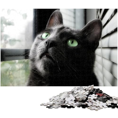 Puzzle für Erwachsene 1000 teiliges Katzenpuzzle für Erwachsene Holzspiele für die ganze Familie Weihnachts und Geburtstagsgeschenke (Größe 75 x 50 cm) von zouxangzz