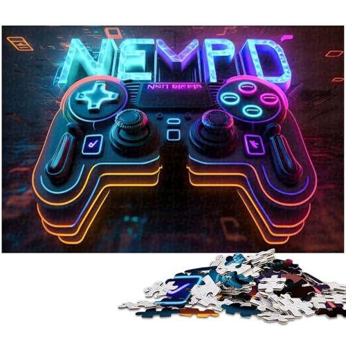 Puzzle für Erwachsene 1000 teiliges Neon Spiel Puzzle für Erwachsene Holz Familienspiele Weihnachts und Geburtstagsgeschenke (Größe 75 x 50 cm) von zouxangzz