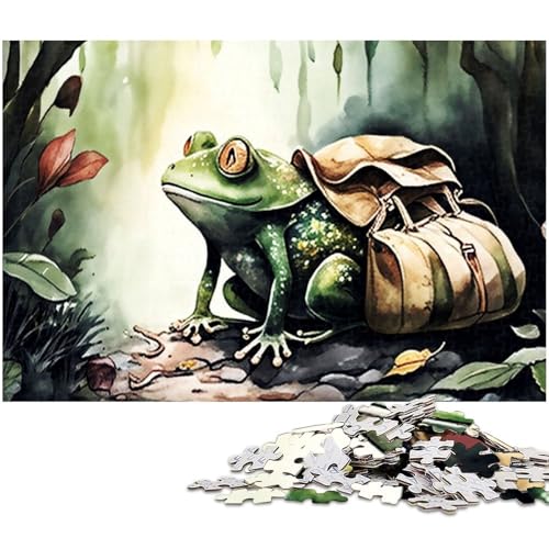 Puzzle für Erwachsene 1000 teiliges Papierpuzzle „Reise Laubfrosch – Lernspielzeug für die ganze Familie (Größe 38 x 26 cm) von zouxangzz