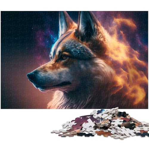 Puzzle für Erwachsene 1000 teiliges Siberian Husky Puzzle für Erwachsene Holzspiele für die ganze Familie Weihnachts und Geburtstagsgeschenke (Größe 75 x 50 cm) von zouxangzz