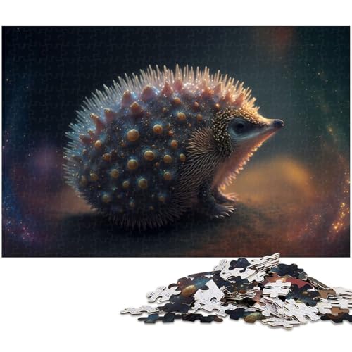 Puzzle für Erwachsene 1000 teiliges Tier Igel Puzzle für Erwachsene Holzspiele für die ganze Familie Weihnachts und Geburtstagsgeschenke (Größe 75 x 50 cm) von zouxangzz