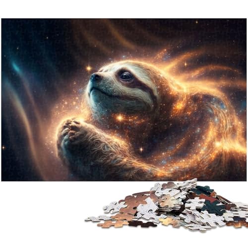 Puzzle für Erwachsene 1000 teiliges Tierfaultier Puzzle für Erwachsene Holzspiele für die ganze Familie Weihnachts und Geburtstagsgeschenke (Größe 75 x 50 cm) von zouxangzz