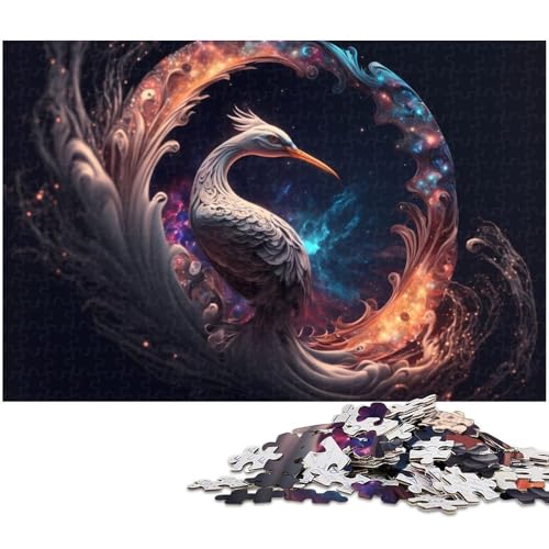 Puzzle für Erwachsene 1000 teiliges Tierreiher Puzzle für Erwachsene Holzspiele für die ganze Familie Weihnachts und Geburtstagsgeschenke (Größe 75 x 50 cm) von zouxangzz