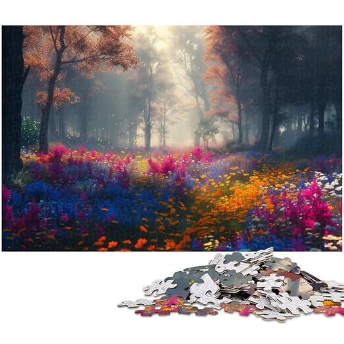 Puzzle für Erwachsene 1000 teiliges Traumwald Holzpuzzle – Lernspielzeug für die ganze Familie (Größe 75 x 50 cm) von zouxangzz