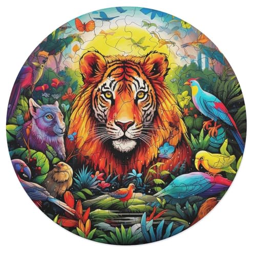 Puzzle für Erwachsene Afrikanische Tiere 68 teiliges Puzzle runde Holzpuzzles für Erwachsene und Kinder ab 12 Jahren Lernspiel 20 x 20 cm Puzzle für Erwachsene Afrikanische Tiere 68 teiliges Puzzle runde Holzpuzzles für Erwachsene und Kinder ab 12 Jahren Lernspiel 20 x 20 cm von zouxangzz