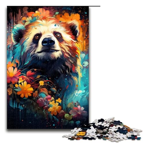 Puzzle für Erwachsene Bunte Blumen und Bären 1000 Teile Holzpuzzle für Kinder ab 12 Jahren Heimdekoration 75 x 50 cm Puzzle für Erwachsene Bunte Blumen und Bären 1000 Teile Holzpuzzle für Kinder ab 12 Jahren Heimdekoration 75 x 50 cm von zouxangzz