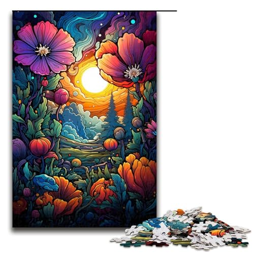 Puzzle für Erwachsene Bunte Blumenlandschaft 1000 teiliges Holzpuzzle für Familienspiele 75 x 50 cm Puzzle für Erwachsene Bunte Blumenlandschaft 1000 teiliges Holzpuzzle für Familienspiele 75 x 50 cm von zouxangzz