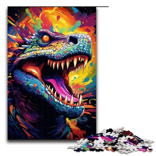 Puzzle für Erwachsene Bunte Dinosaurierzeichnung 1000 teiliges Holzpuzzle für Kinder ab 12 Jahren Lernspielzeug 75 x 50 cm Puzzle für Erwachsene Bunte Dinosaurierzeichnung 1000 teiliges Holzpuzzle für Kinder ab 12 Jahren Lernspielzeug 75 x 50 cm von zouxangzz