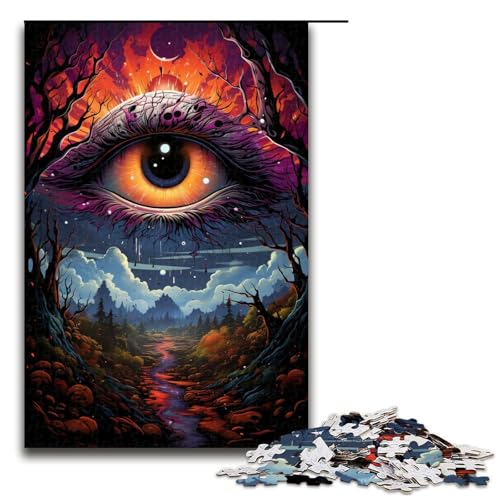 Puzzle für Erwachsene Bunte Fantasieaugen 1000 Teile Holzpuzzle für Kinder ab 12 Jahren Heimdekoration 75 x 50 cm Puzzle für Erwachsene Bunte Fantasieaugen 1000 Teile Holzpuzzle für Kinder ab 12 Jahren Heimdekoration 75 x 50 cm von zouxangzz