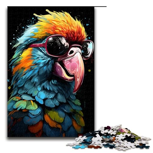 Puzzle für Erwachsene Bunte Fantasiekrähe 1000 Teile tolles Geschenk geeignet für Teenager ab 12 Jahren 75 x 50 cm von zouxangzz