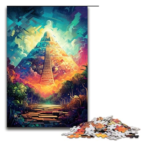 Puzzle für Erwachsene Bunte Fantasiepyramide 1000 Teile Holzpuzzle für Erwachsene und Kinder ab 12 Jahren Lernspielzeug 75 x 50 cm Puzzle für Erwachsene Bunte Fantasiepyramide 1000 Teile Holzpuzzle für Erwachsene und Kinder ab 12 Jahren Lernspielzeug 75 x 50 cm von zouxangzz