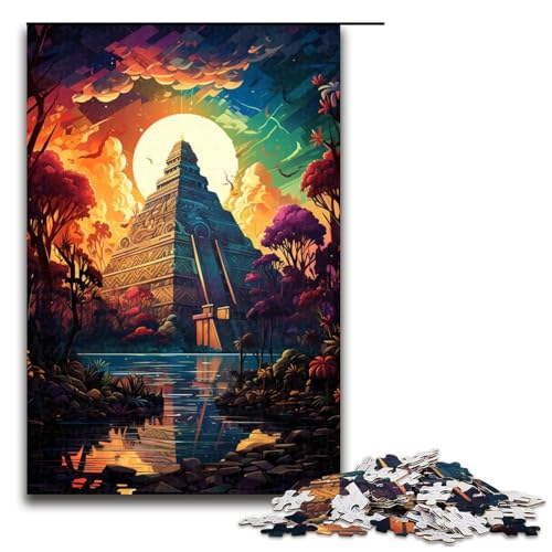 Puzzle für Erwachsene Bunte Fantasiepyramide 1000 Teile tolles Geschenk geeignet für Jugendliche ab 12 Jahren 75 x 50 cm von zouxangzz