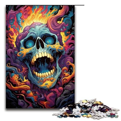 Puzzle für Erwachsene Bunte Fantasy Monster 1000 Teile Holzpuzzle für Kinder ab 12 Jahren anspruchsvolles Spiel 75 x 50 cm von zouxangzz