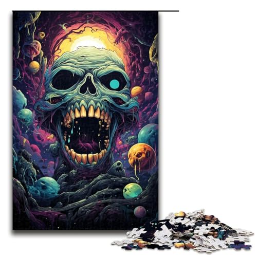Puzzle für Erwachsene Bunte Fantasy Monster 1000 Teile Holzpuzzle für Kinder ab 12 Jahren anspruchsvolles Spiel 75 x 50 cm von zouxangzz