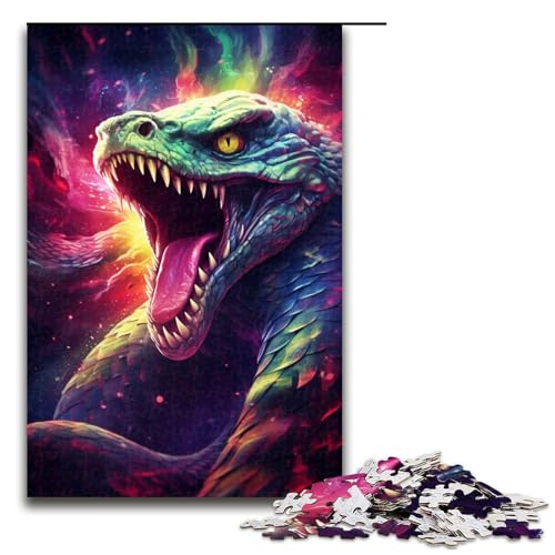 Puzzle für Erwachsene Bunte Giftschlange 1000 Teile Holzpuzzle für Erwachsene und Kinder ab 12 Jahren Lernspielzeug 75 x 50 cm Puzzle für Erwachsene Bunte Giftschlange 1000 Teile Holzpuzzle für Erwachsene und Kinder ab 12 Jahren Lernspielzeug 75 x 50 cm von zouxangzz