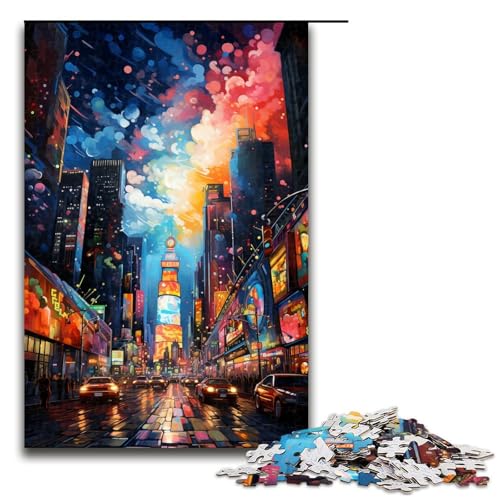 Puzzle für Erwachsene Bunte Psychedelia am Times Square 1000 teiliges Holzpuzzle für Kinder ab 12 Jahren Lernspielzeug 75 x 50 cm Puzzle für Erwachsene Bunte Psychedelia am Times Square 1000 teiliges Holzpuzzle für Kinder ab 12 Jahren Lernspielzeug 75 x 50 cm von zouxangzz