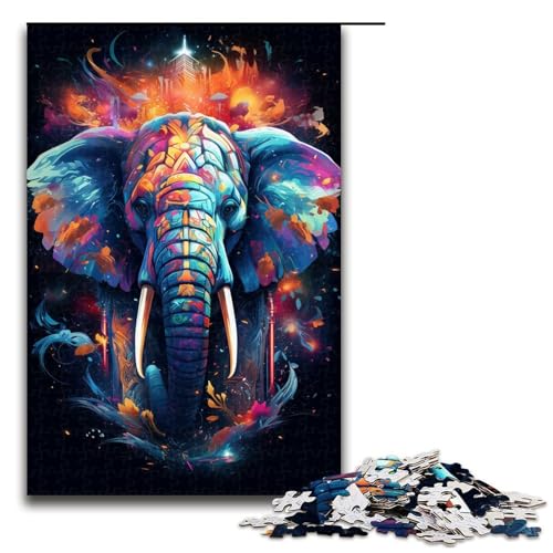 Puzzle für Erwachsene Bunte Psychedelia der Elefanten 1000 Teile Holzpuzzle für Erwachsene und Kinder ab 12 Jahren 75 x 50 cm Puzzle für Erwachsene Bunte Psychedelia der Elefanten 1000 Teile Holzpuzzle für Erwachsene und Kinder ab 12 Jahren 75 x 50 cm von zouxangzz