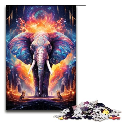 Puzzle für Erwachsene Bunte Psychedelia der Sternenelefanten 1000 teiliges Holzpuzzle für Kinder ab 14 Jahren Lernspielzeug 75 x 50 cm Puzzle für Erwachsene Bunte Psychedelia der Sternenelefanten 1000 teiliges Holzpuzzle für Kinder ab 14 Jahren Lernspielzeug 75 x 50 cm von zouxangzz