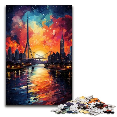 Puzzle für Erwachsene Bunte Psychedelia in Rotterdam 1000 teiliges Holzpuzzle für Kinder ab 12 Jahren Heimdekoration 75 x 50 cm Puzzle für Erwachsene Bunte Psychedelia in Rotterdam 1000 teiliges Holzpuzzle für Kinder ab 12 Jahren Heimdekoration 75 x 50 cm von zouxangzz