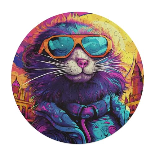 Puzzle für Erwachsene Kunst Tiermaus Erwachsene 120 Teile Puzzle runde Holzpuzzles für Erwachsene und Kinder ab 12 Jahren Lernspiel 29 x 29 cm Puzzle für Erwachsene Kunst Tiermaus Erwachsene 120 Teile Puzzle runde Holzpuzzles für Erwachsene und Kinder ab 12 Jahren Lernspiel 29 x 29 cm von zouxangzz