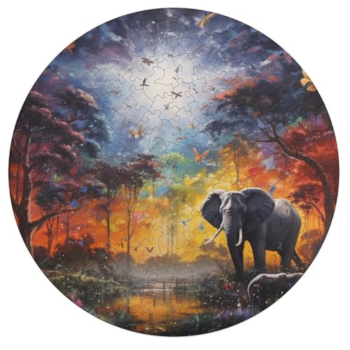 Puzzle für Erwachsene afrikanische Tiere 195 Teile rundes Holzpuzzle für Erwachsene und Kinder ab 12 Jahren entspannendes intellektuelles Lernspielzeug 42 x 42 cm Puzzle für Erwachsene afrikanische Tiere 195 Teile rundes Holzpuzzle für Erwachsene und Kinder ab 12 Jahren entspannendes intellektuelles Lernspielzeug 42 x 42 cm von zouxangzz