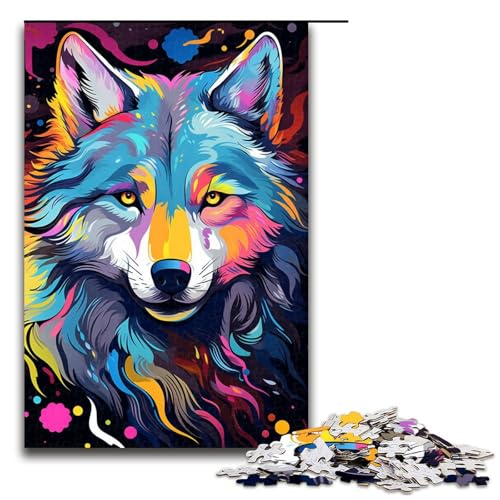 Puzzle für Erwachsene bunter Gekritzelwolf 1000 Teile Holzpuzzle für Erwachsene und Kinder ab 12 Jahren Lernspielzeug 75 x 50 cm Puzzle für Erwachsene bunter Gekritzelwolf 1000 Teile Holzpuzzle für Erwachsene und Kinder ab 12 Jahren Lernspielzeug 75 x 50 cm von zouxangzz