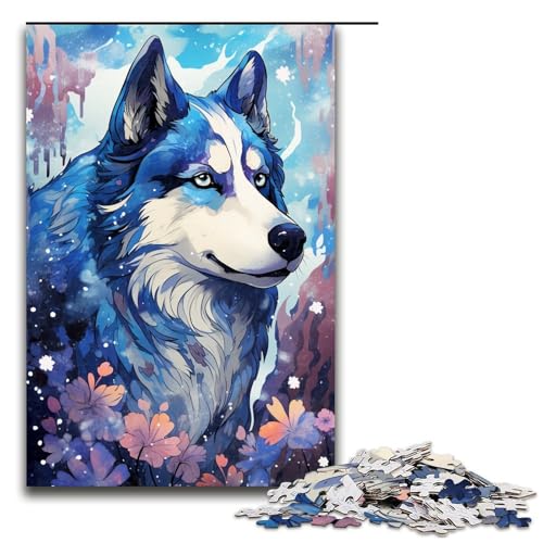 Puzzle für Erwachsene bunter Husky 1000 teiliges Holzpuzzle für Kinder ab 12 Jahren Lernspielzeug 75 x 50 cm Puzzle für Erwachsene bunter Husky 1000 teiliges Holzpuzzle für Kinder ab 12 Jahren Lernspielzeug 75 x 50 cm von zouxangzz