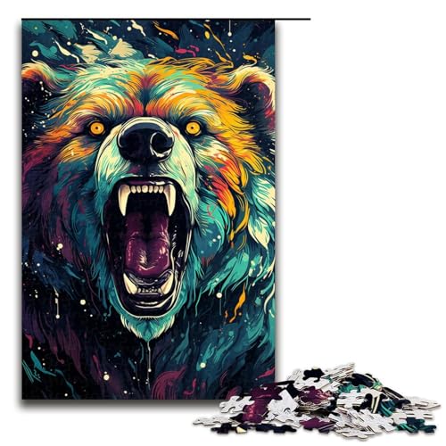 Puzzle für Erwachsene bunter Psychedelischer Bär 1000 teiliges Holzpuzzle für Familienspiele 75 x 50 cm Puzzle für Erwachsene bunter Psychedelischer Bär 1000 teiliges Holzpuzzle für Familienspiele 75 x 50 cm von zouxangzz