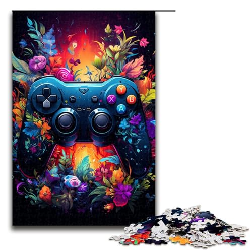 Puzzle für Erwachsene buntes Gamepad Puzzle 1000 Teile Holzpuzzle für Kinder ab 12 Jahren anspruchsvolles Spiel 75 x 50 cm von zouxangzz