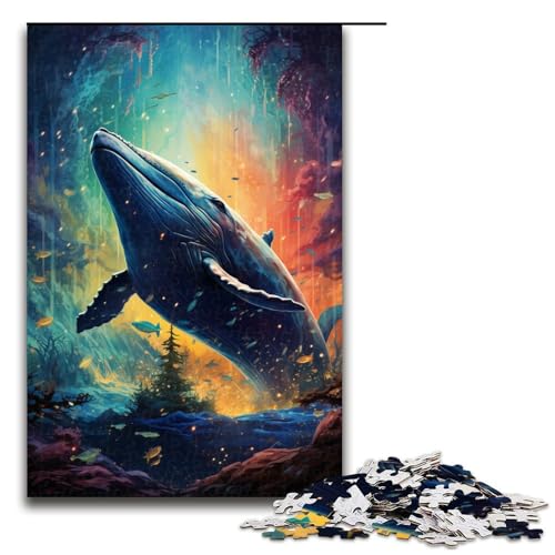 Puzzle für Erwachsene buntes Walgemälde 1000 teiliges Holzpuzzle für Kinder ab 12 Jahren Heimdekoration 75 x 50 cm von zouxangzz
