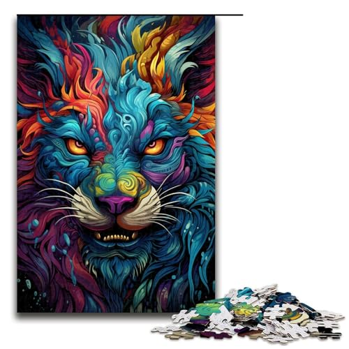 Puzzle für Erwachsene buntes psychedelisches Tier 1000 teiliges Holzpuzzle für Kinder ab 14 Jahren Heimdekoration 75 x 50 cm Puzzle für Erwachsene buntes psychedelisches Tier 1000 teiliges Holzpuzzle für Kinder ab 14 Jahren Heimdekoration 75 x 50 cm von zouxangzz