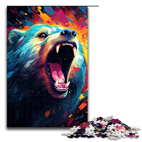 Puzzle für Erwachsene farbenfrohe Fantasie Bärenkunst 1000 teiliges Holzpuzzle für Kinder ab 12 Jahren Heimdekoration 75 x 50 cm Puzzle für Erwachsene farbenfrohe Fantasie Bärenkunst 1000 teiliges Holzpuzzle für Kinder ab 12 Jahren Heimdekoration 75 x 50 cm von zouxangzz
