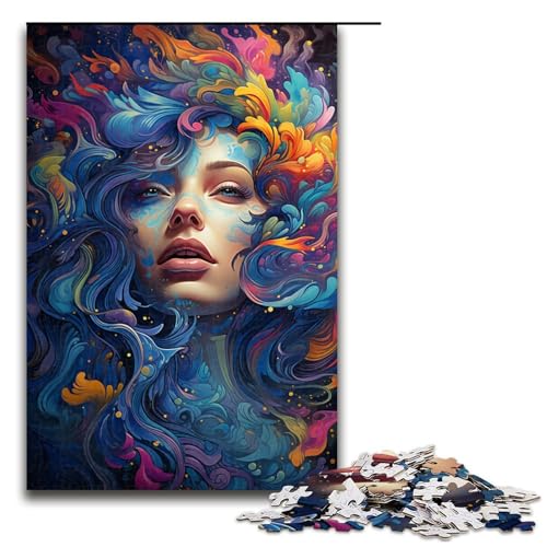 Puzzle für Erwachsene farbenfrohe Psychedelia Einer schönen Frau 1000 teiliges Holzpuzzle für Kinder ab 12 Jahren Lernspielzeug 75 x 50 cm Puzzle für Erwachsene farbenfrohe Psychedelia Einer schönen Frau 1000 teiliges Holzpuzzle für Kinder ab 12 Jahren Lernspielzeug 75 x 50 cm von zouxangzz
