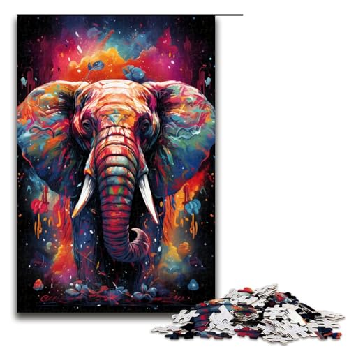 Puzzle für Erwachsene farbenfrohe Psychedelia Wilder Elefanten 1000 teiliges Holzpuzzle für Kinder ab 12 Jahren Lernspielzeug 75 x 50 cm Puzzle für Erwachsene farbenfrohe Psychedelia Wilder Elefanten 1000 teiliges Holzpuzzle für Kinder ab 12 Jahren Lernspielzeug 75 x 50 cm von zouxangzz