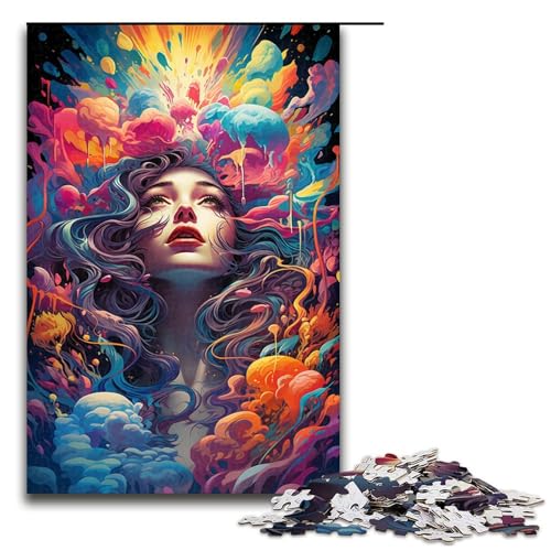 Puzzle für Erwachsene farbenfrohe Psychedelia der schönen Frau 1000 Teile Holzpuzzle für Erwachsene und Kinder ab 12 Jahren Lernspielzeug 75 x 50 cm Puzzle für Erwachsene farbenfrohe Psychedelia der schönen Frau 1000 Teile Holzpuzzle für Erwachsene und Kinder ab 12 Jahren Lernspielzeug 75 x 50 cm von zouxangzz