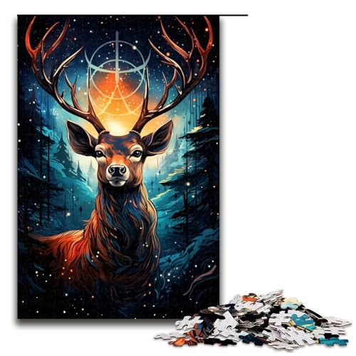 Puzzle für Erwachsene farbenfrohe Psychedelia des Sternenhimmels Hirsch 1000 Teile Holzpuzzle für Erwachsene und Kinder ab 14 Jahren 75 x 50 cm Puzzle für Erwachsene farbenfrohe Psychedelia des Sternenhimmels Hirsch 1000 Teile Holzpuzzle für Erwachsene und Kinder ab 14 Jahren 75 x 50 cm von zouxangzz