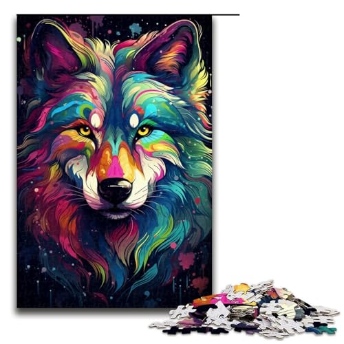 Puzzle für Erwachsene farbenfrohe Psychedelia des galaktischen Tierwolfs 1000 teiliges Holzpuzzle für Kinder ab 12 Jahren Lernspielzeug 75 x 50 cm Puzzle für Erwachsene farbenfrohe Psychedelia des galaktischen Tierwolfs 1000 teiliges Holzpuzzle für Kinder ab 12 Jahren Lernspielzeug 75 x 50 cm von zouxangzz