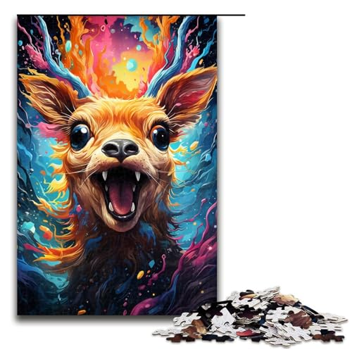 Puzzle für Erwachsene farbenfrohe Psychedelia eines süßen kleinen Hirsches 1000 teiliges Holzpuzzle für Familienspiele 75 x 50 cm Puzzle für Erwachsene farbenfrohe Psychedelia eines süßen kleinen Hirsches 1000 teiliges Holzpuzzle für Familienspiele 75 x 50 cm von zouxangzz